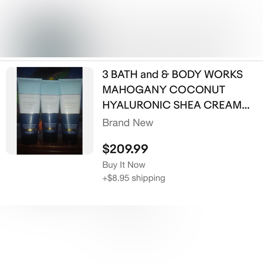 NWT RARE & HTF Bath & Body Works Mahogany Coconut Body Cream.  8 oz. - Picture 6 of 6